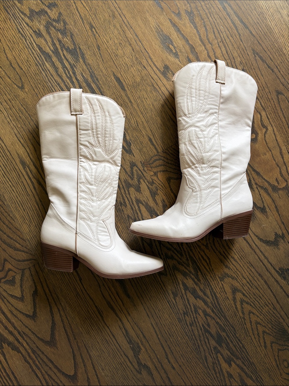 White Western-Style Cowboy Boots